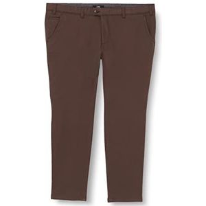 EUREX by Brax Jim Luxury katoenen broek, platte voorkant, voor heren, chocoladebruin, 46 W/32 l, Chocolade