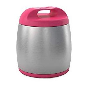 Chicco Compact, van roestvrij staal voor baby's en kinderen, thermocontainer voor warme levensmiddelen, houdt de temperatuur tot 6 uur, 350 ml - 6 maanden, roze