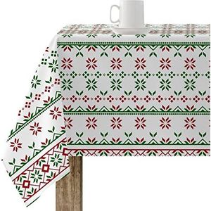 BELUM Kersttafelkleed, vlekafstotend tafelkleed, rechthoekige tafel, kunsthars, hars tafelkleed, tafelkleed voor huis (250 x 140 cm)
