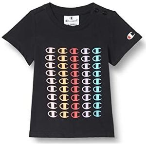 Champion Legacy American Classics Logo S/S T-shirt voor baby's, zwart.