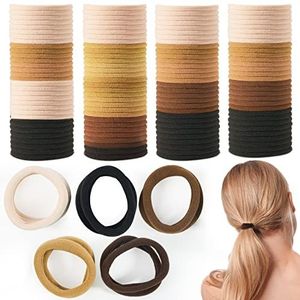 ChouchouFille Elastische haarelastiekjes voor meisjes, 6 mm, elastisch, naadloos haar, voor dames, meisjes en kinderen, Morandi-kleursysteem, 100 stuks