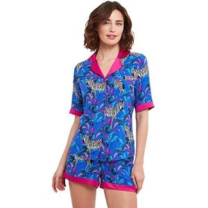 Joe Browns Femme Boutique Pyjama Top Boutonné Zèbre, multicolore, 36