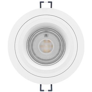 EGLO connect-z Carosso-Z Smart Home led-inbouwspot met ZigBee, Alexa app en spraakbediening, warm en koud wit licht, RGB dimbaar aluminium, wit, Ø 9,3 cm