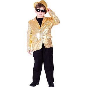 Dress Up America Goudkleurige paillettenjas, gevoerd, 12-14 jaar, maat: 86-96, maat: 127-145 cm