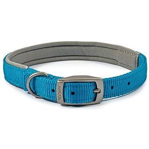 Ancol Viva Padded Nylon Buckle Collar Blue M 39-48 cm, maat 5 x 1