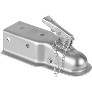 VEVOR Aanhangerkop voor trekhaak, 50,8 mm, kanaal 76,2 mm, draagkracht 2268 kg, rechte aanhangertongkoppeling, robuust, voor camper, bestelwagen, SUV, verzinkt oppervlak