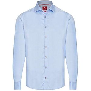 3380-174 Pure shirt met lange mouwen City Red, effen / lichtblauw, XS, effen / lichtblauw