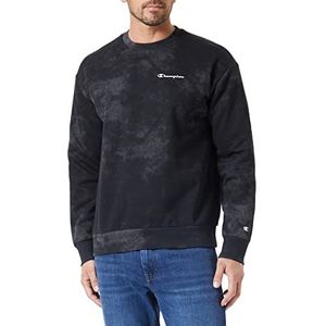 Champion American Classics Fw Tie Dye Crewneck Capuchontrui, heren, kolen, M, Houtskool