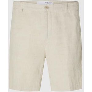 Selected Homme Slhregular-mads linnen shorts Noos heren, Puur kasjmier.