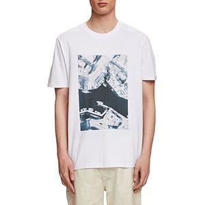 Esprit 053ee2k314 T-shirt voor heren, 100 / wit