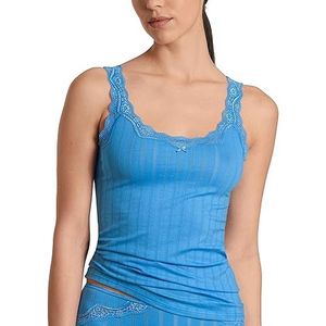 Calida Etudy Altijd Top Ohne tanktop voor dames, Azuriet blauw