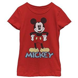 Disney Mickey 90's Mickey Mouse Girls T-shirt, rood, XS, Rood