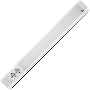 REV Penta Lichtstrip, stopcontact onder keukenkast, led-onderbouwlamp met 2 stopcontacten en schakelaar, 15 W, 76 cm, wit