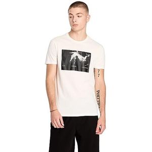 Armani Exchange Grafisch T-shirt Concert Regular Fit T-shirt voor heren, Wit