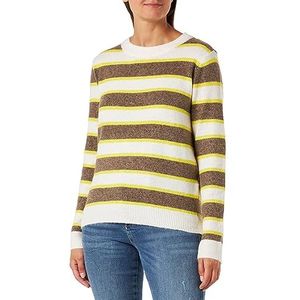 VERO MODA Vmplaza Ls Block Trui Ga Boo Sweatshirt voor dames, Berken/strepen: met bruine lens en sulfideveer