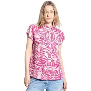 Cecil Blouse Linen_Small Leafs pour femme, Rose fleuri, M