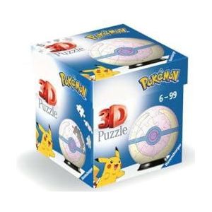 Ravensburger 3D puzzel 11582 - Puzzelbal Pokémon Pokéballen - Heilball - [EN] Heal Ball - voor grote en kleine Pokémon-fans vanaf 6 jaar: Erlebe Puzzeln in de 3