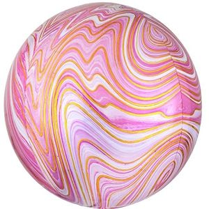 amscan Pink Marblez Orbz folieballon 56 cm