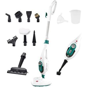 Di4 Steamclean Multi10 Max 10 in 1 Stoombezem Multifunctionele Reiniger, 1500W, Verwijdert 99,9% van Virussen en Bacteriën, Uitschuifbare telescopische steel, Maximale Stoomafgifte