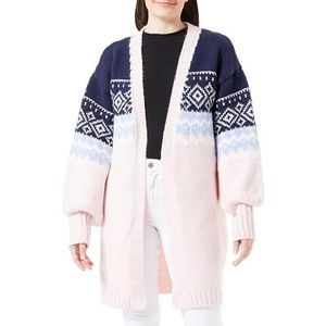 NALLY Cardigan voor dames, Roze marineblauw