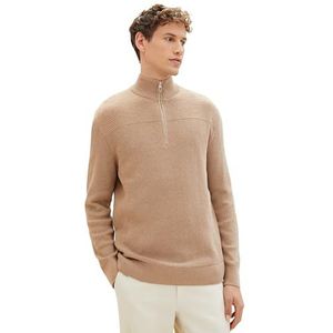 TOM TAILOR 1038315 heren sweater, 31089-Hazel Bruin Melange