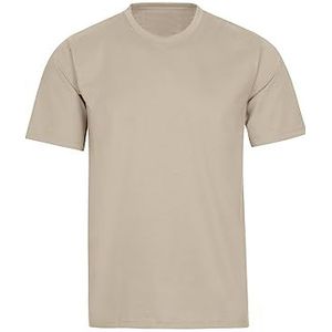 Trigema Homme Homme T-Shirt Deluxe Baumwolle, Beige (Sand 125), S
