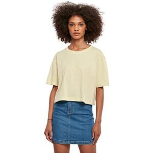 Urban Classics Dames Shorts Oversized Tee T-Shirt, Soft Yellow, XL, softyellow