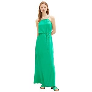 TOM TAILOR Denim 1036843 Maxi-jurk met riem om te binden dames (1 stuk), 17327 - Vibrant Light Green