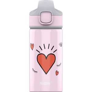 SIGG Girl Power drinkfles voor kinderen, vrij van schadelijke stoffen, met lekvrij deksel, 0,4 l, roze