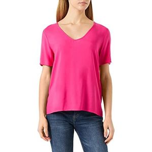 Vila Vipaya S/S V-hals top - Noos T-shirt voor dames, Roze duizendblad