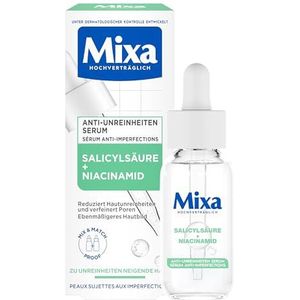 Mixa Anti-onzuiverheden serum voor de gevoelige en acne-gevoelige huid, met salicylzuur, squalaan en niacinamide, geschikt voor gezicht en hals, hypoallergeen, 30 ml