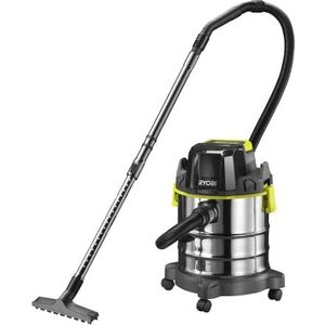 RYOBI - 18V ONE+ nat- en droogzuiger - Tank van roestvrij staal 18L, 11,4Kpa, 1,4m³/min - Inlaat met slang 1,8m, uittrekbare buis en accessoires - Batterij en oplader niet inbegrepen -