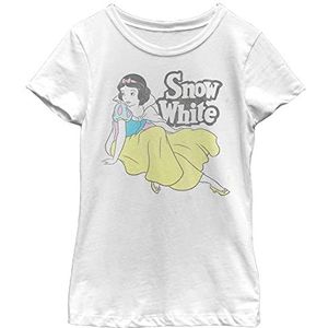 Disney Snow White Simple Portrait Girls T-shirt, standaard, wit., Wit