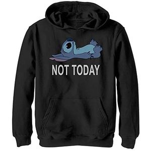 Disney Lilo & Stitch - Not Today Hoodie Sweatshirt met capuchon voor jongens, zwart.