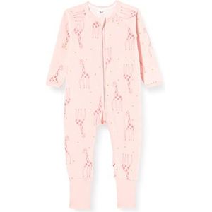 Dim Pyjama met ritssluiting voor baby's, meisjes, jongens, Roze giraffe