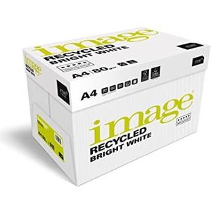 Image BW Bright white gerecycled papier DIN A4, 80 g/m², 5 verpakkingen van 500 vellen