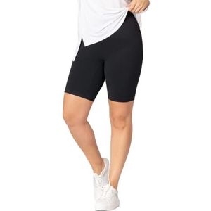 SHAPERMINT Dames Medium Taille Zwart Casual Biker Shorts - Maat S - Grote Maat, zwart.