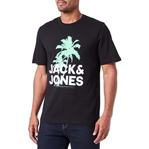 JACK & JONES Jcowavy Tee SS Crew Neck Fst T-shirt heren, zwart.