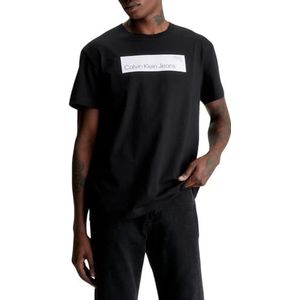Calvin Klein Jeans T-shirt met Hyper Real Box logo T-shirts S/S heren, Zwart