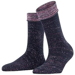 ESPRIT Dames Multicolour Boot Sokken Ademend Biologisch Katoen Halfkuit zonder patroon Effen 1 paar, Blauw (Space Blue 6116)