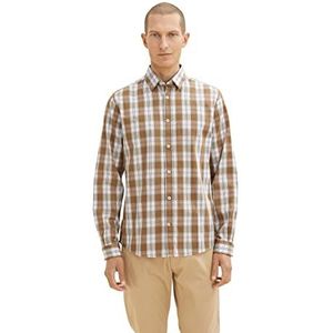 TOM TAILOR Otter Brown Off White Check, S, 30735, 30735 - Otter Brown Off White Check