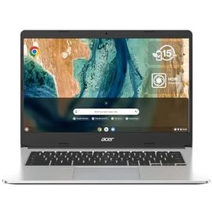 Acer Chromebook 315 CB315-3H-C7HM, 15,6 inch HD touchscreen laptop, laptop (Intel Celeron N4120, 4 GB RAM, 128 GB eMMC, UHD Graphics, Chrome OS), laptop grijs, AZERTY-toetsenbord (Frans)