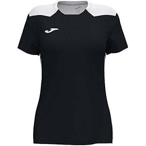 Joma Championship Vi T-shirt voor dames, Zwart en wit.