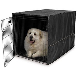 Midwest beschermhoes voor hondenkooi, van duurzaam polyester en katoen, met teflon-coating, zwart