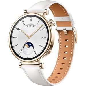 HUAWEI Watch GT 4, 41 mm, smartwatch, iOS en Android, behuizing van roestvrij staal, tot 7 dagen batterijduur, caloriebeheer, volledig gezondheidsmanagement, SpO2, GPS, wit, Franse versie