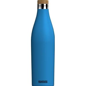 SIGG - Geïsoleerde drinkfles - Meridian Electric Blue - Waterdicht en extra fijn - BPA-vrij - Plastic vrij - Roestvrij staal 18/8 - Dubbelwandig - Bamboesluiting - Blauw - 0,5L