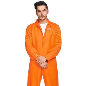 Leg Avenue Prison Jumpsuit, kostuum voor volwassenen, oranje, eenheidsmaat