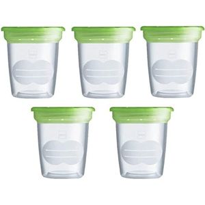 Mam Melk- en voedselcontainer van kunststof, BPA- en BPS-vrij, 5 stuks