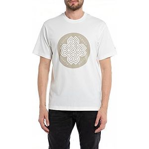 Replay T-shirt pour homme, Natural White 011, L