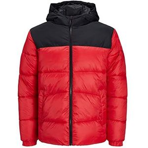 JACK & JONES Jjchili gewatteerde jas voor heren, True Red/detail: blokkering